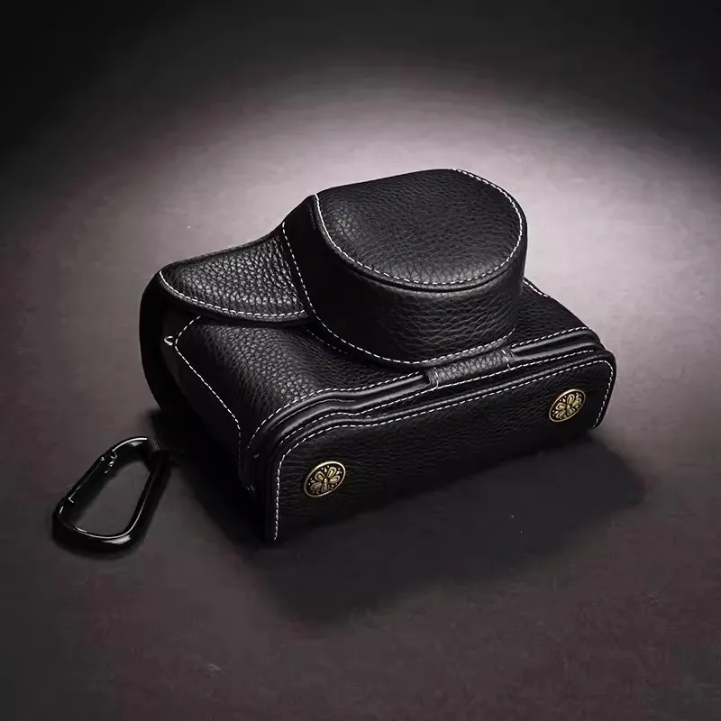 handwork Photo Camera Genuine leather cowhide Bag Body BOX For Fujifilm X100V X100VI carry Case handgrip Protective sleeve base