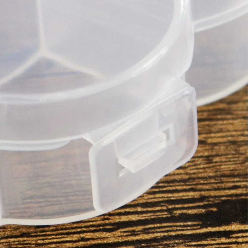 

4Pcs Plastic Storage Box 13 Compartments Round Desktop Organizer Space-Saving Container Sundries Holder