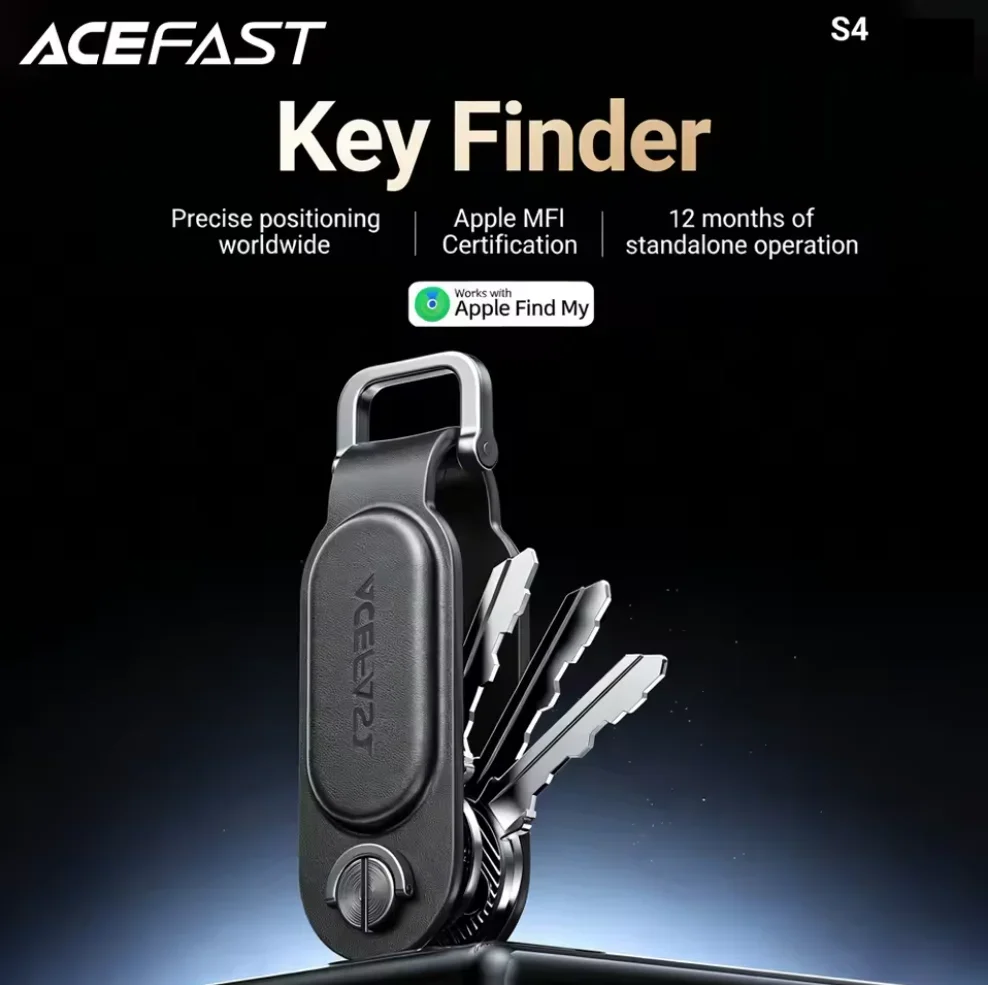 

2026 New Anti Lost Tracking Locator Keychain For Apple Find My PU Leather Locate Suitcase Keys Bag Proactive Anti-Loss Function