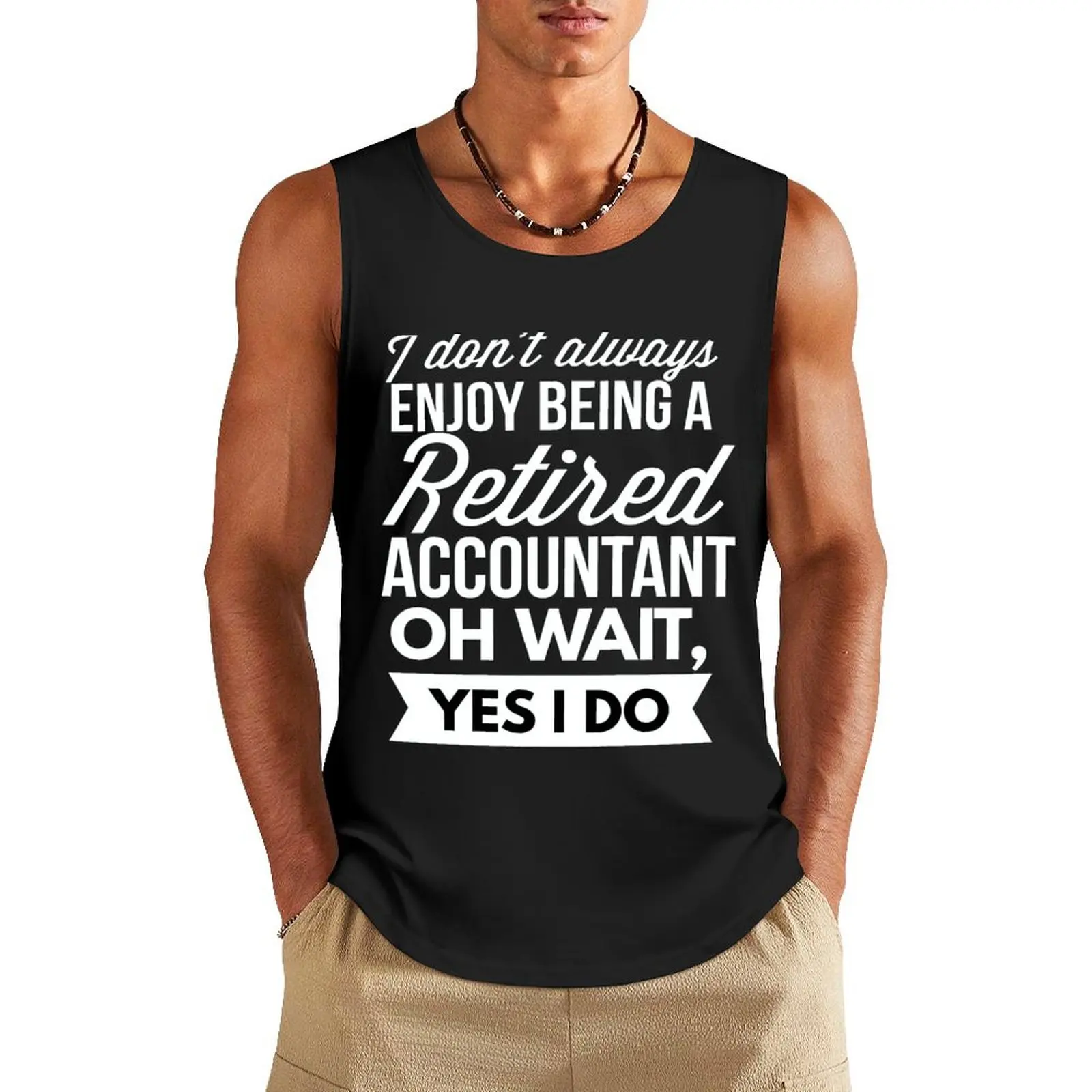 Retired Accountant Tank Top summer clothes man 2024 Men's gym t-shirt