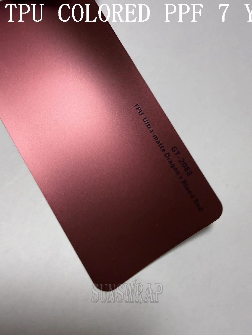 Super Matte Dragon Blood Red TPU PPF Car Wrap - Self-Healing Paint Protection Film for Sports Car/Sedan 5x52ft/roll