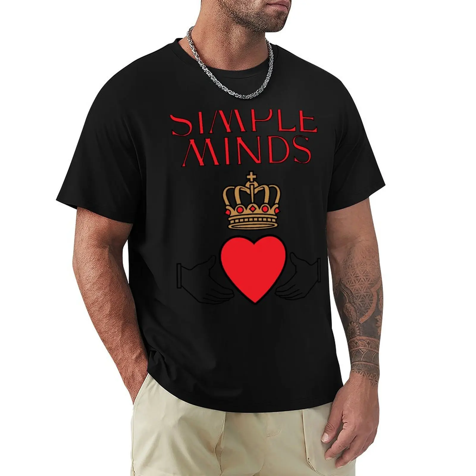 

Simple Minds - Street Fighting Years Claddagh T-Shirt Lightweight Casual Summer T-Shirt