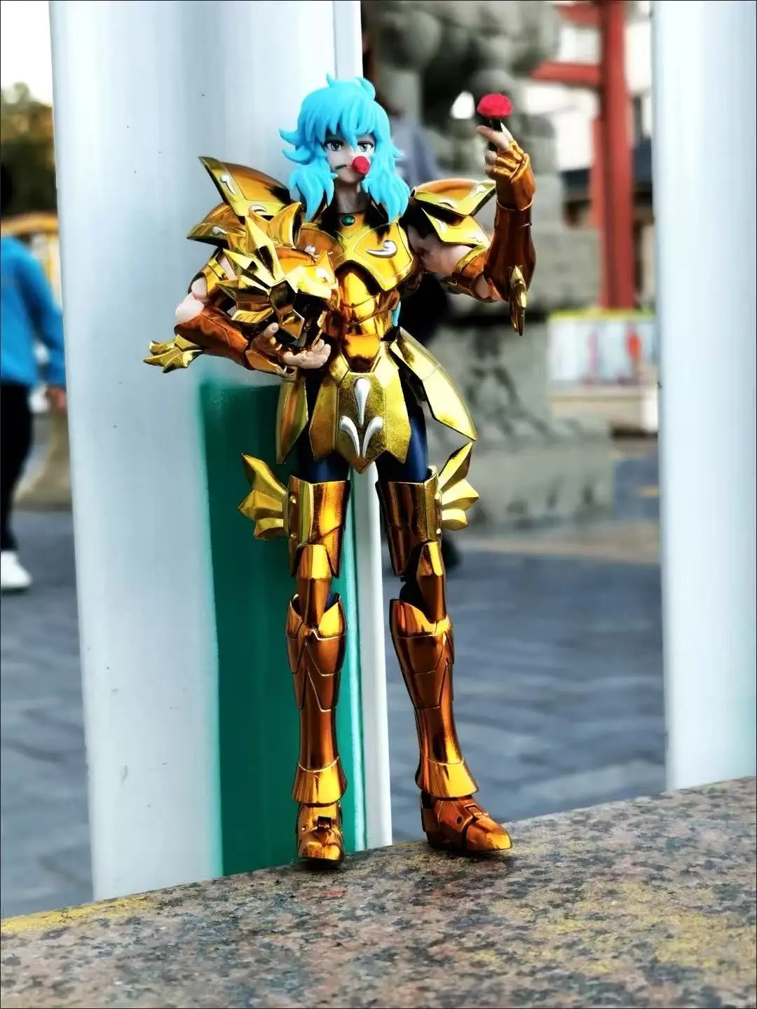 Mc modelo saint seiya pano mito ex peixes afrodite 24k/ouro cavaleiros do zodíaco anime figura de ação brinquedos coleção presentes
