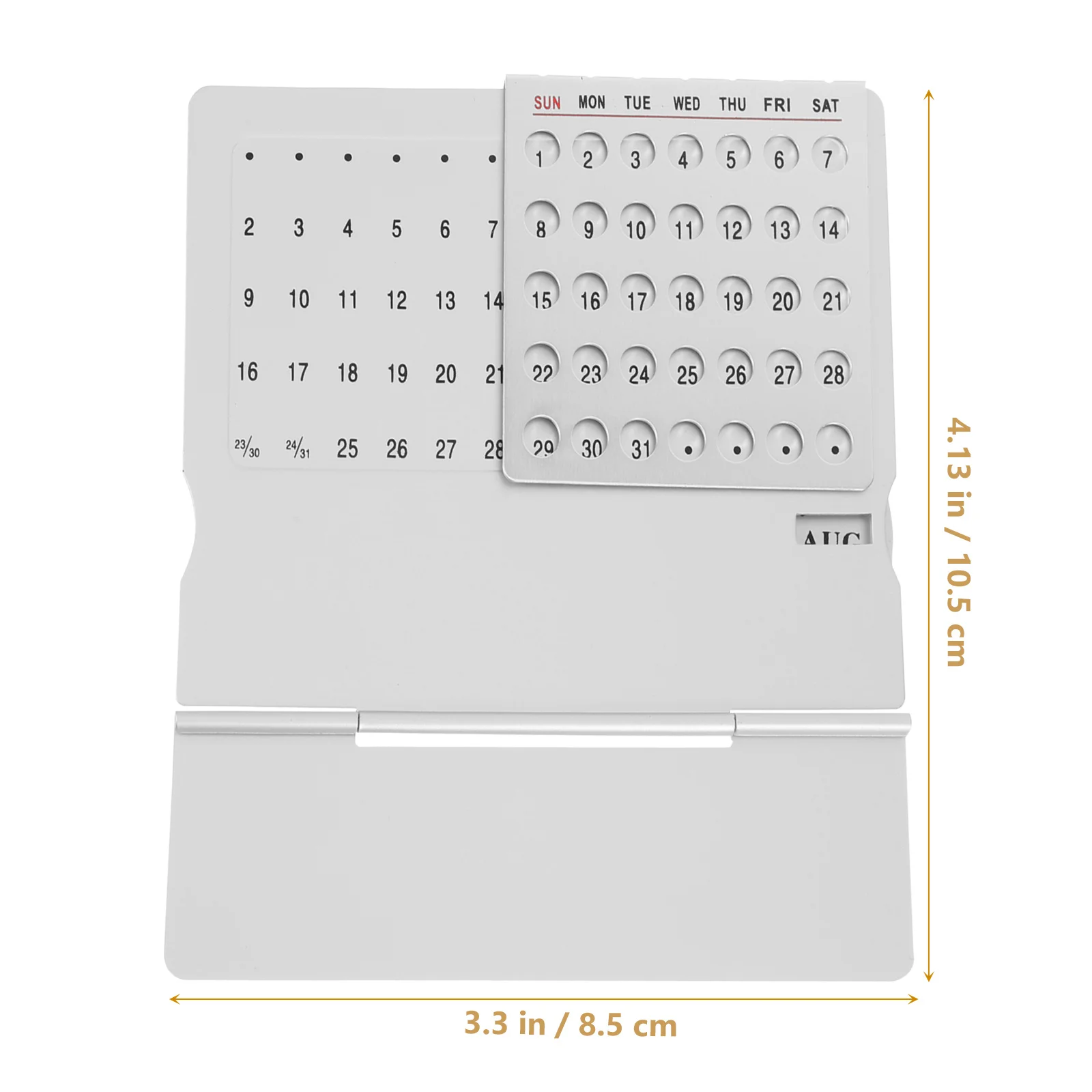 Creative Perpetual Desktop Metal Calendar Compact Lightweight Office Desk Accessory Date Display Mini Calendar Decoration