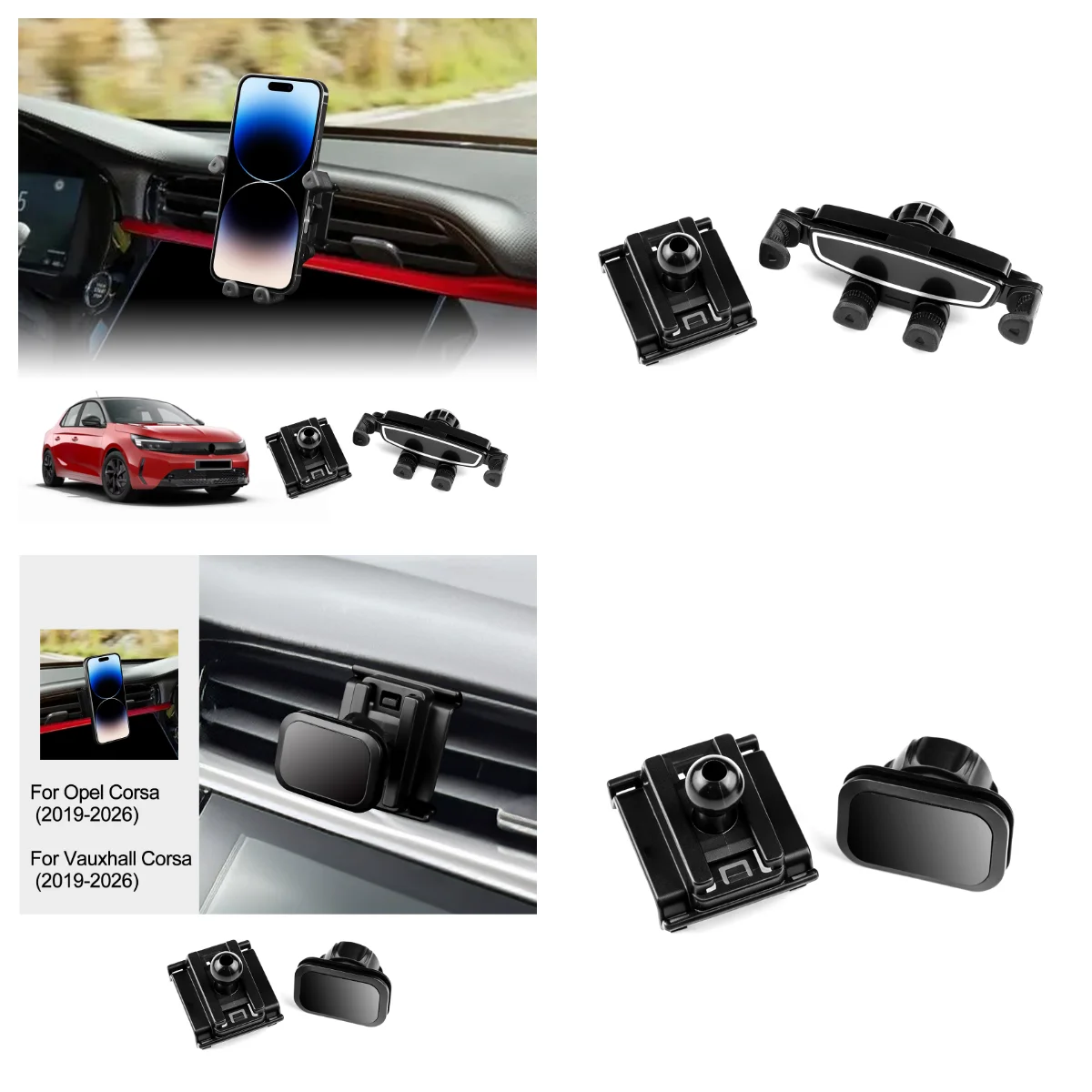 For Opel Vauxhall Corsa F 2019 2020 2021 2022 2023 2024 2025 2026 Gravity/Magnetic for iPhone Holder GPS Support Bracket Clip