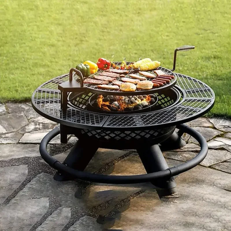 Barbecue grill camping campfire stove firewood heating stove charcoal grill