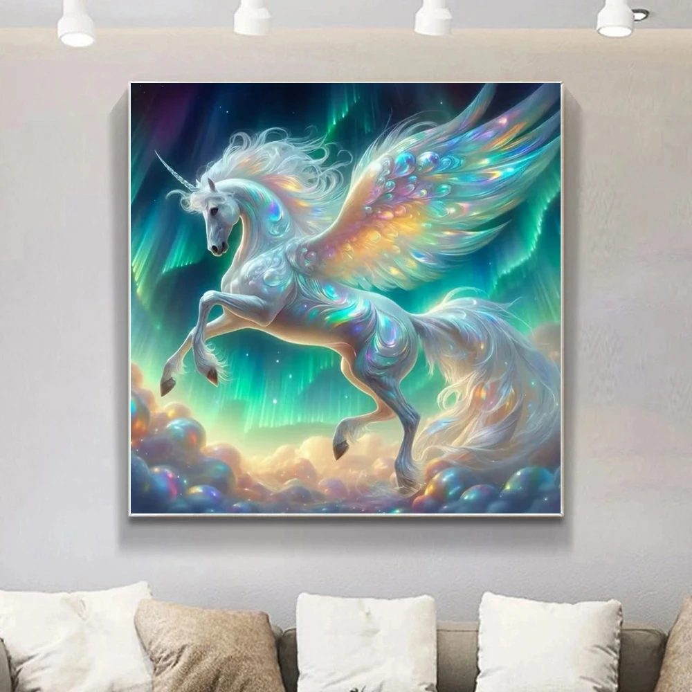 Diamant Malerei Mosaik Neue Ankunft Fantasie Bunte Pferd Bild 5D DIY Tier Volle Runde Kreative Hobby Personalisierte Kind Geschenk
