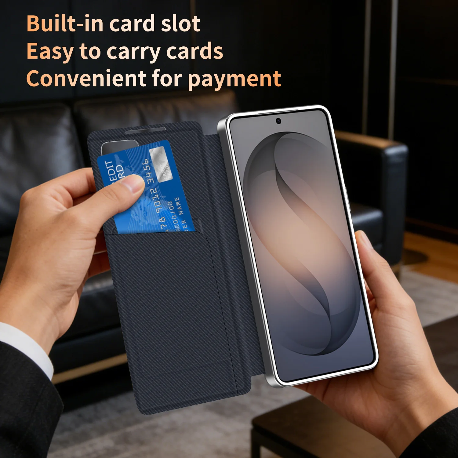 For Samsung Galaxy S26 FE S26FE Smart Window Case, Wake Up/Sleep, Smart View Wallet Phone Protective Cover Card Pocket Case