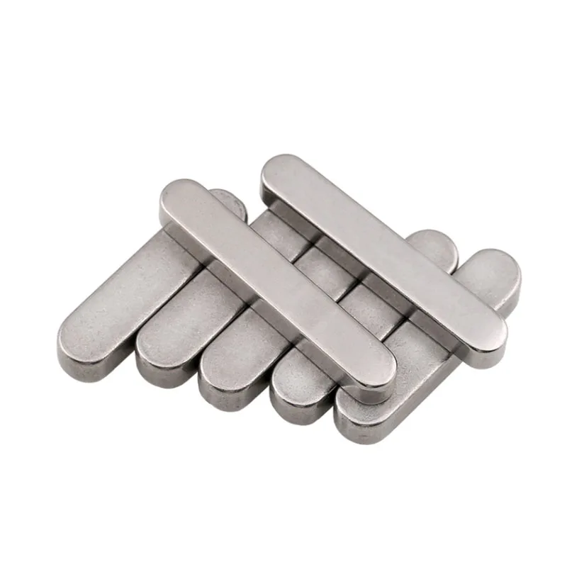 M3 M4 M5 M6 304 Stainless Steel Square Rectangular Keys Round Ends Drive Shaft Parallel Keys A2 Feather Key