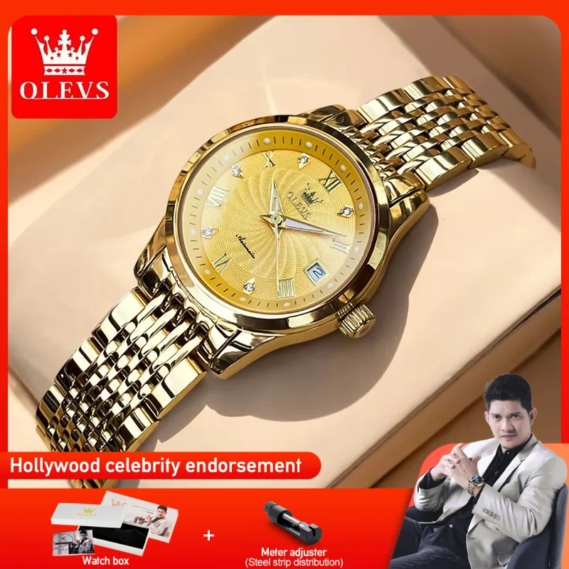 

OLEVS 6630 Women Watch Luxury Brand Ladides Automatic Mechanical Wristwatch Waterproof Stainless Steel Watch For Women Gift