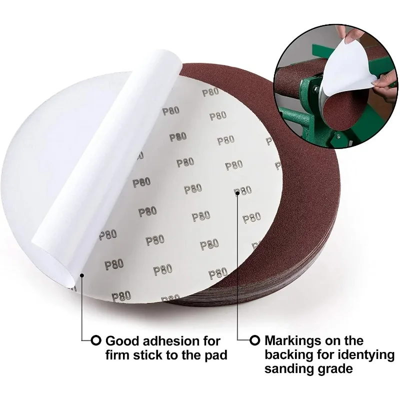 

5-20pcs Sanding Discs Self Adhesive Sandpaper 5/6 Inch 60 80 100 120-2000 Grits for Metal Polished Woodworking Abrasive Tools