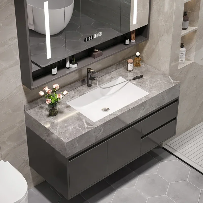

Luxury Vanity Bathroom Cabinet Sink Mirror Storage Organizer Bathroom Cabinet Drawers Makeup Meuble Salle De Bain Home Furniture