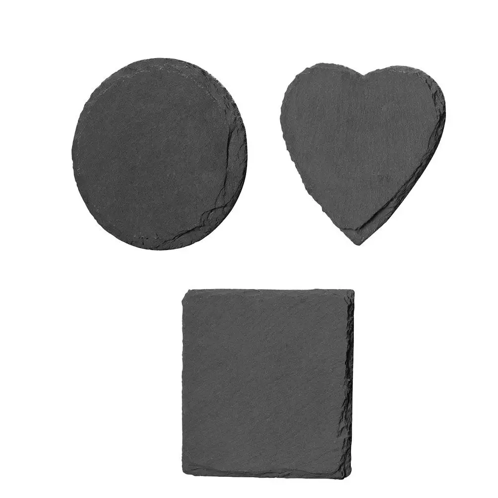 Natural Stone Coasters Set of 3 – Heat-Resistant, Non-Slip Cup Mats for Home, Office & Party – Vintage Style 3