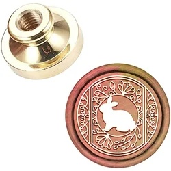 Bunny Wax Seal Stamp Head Replacement Rabbit Removable Sealing Brass Stamp Head Olny for Easter Envelopes Invitations