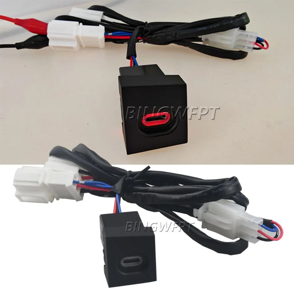 New For Volkswagen Magotan B6 2007-2011 CC 2011-2012 Car Quick Charger Red Light Type-C PD USB Interface Socket - view 6