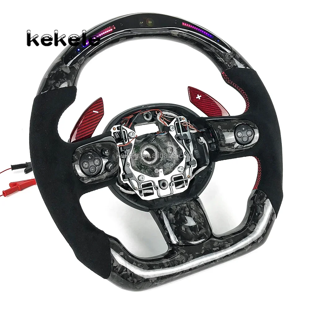 Car Accessories for BMW Mini R56 F55 F56 Cooper S JCW R50 F57 R57 R55 F60 F54 LED Forged Carbon Fiber Steering Wheel Supports！！ - view 3
