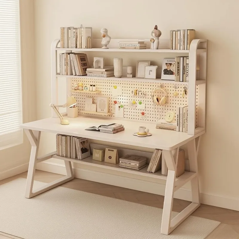 FOR Integrated Desk Pegboard Computer Bedroom, Home Study Desk and Chair Set