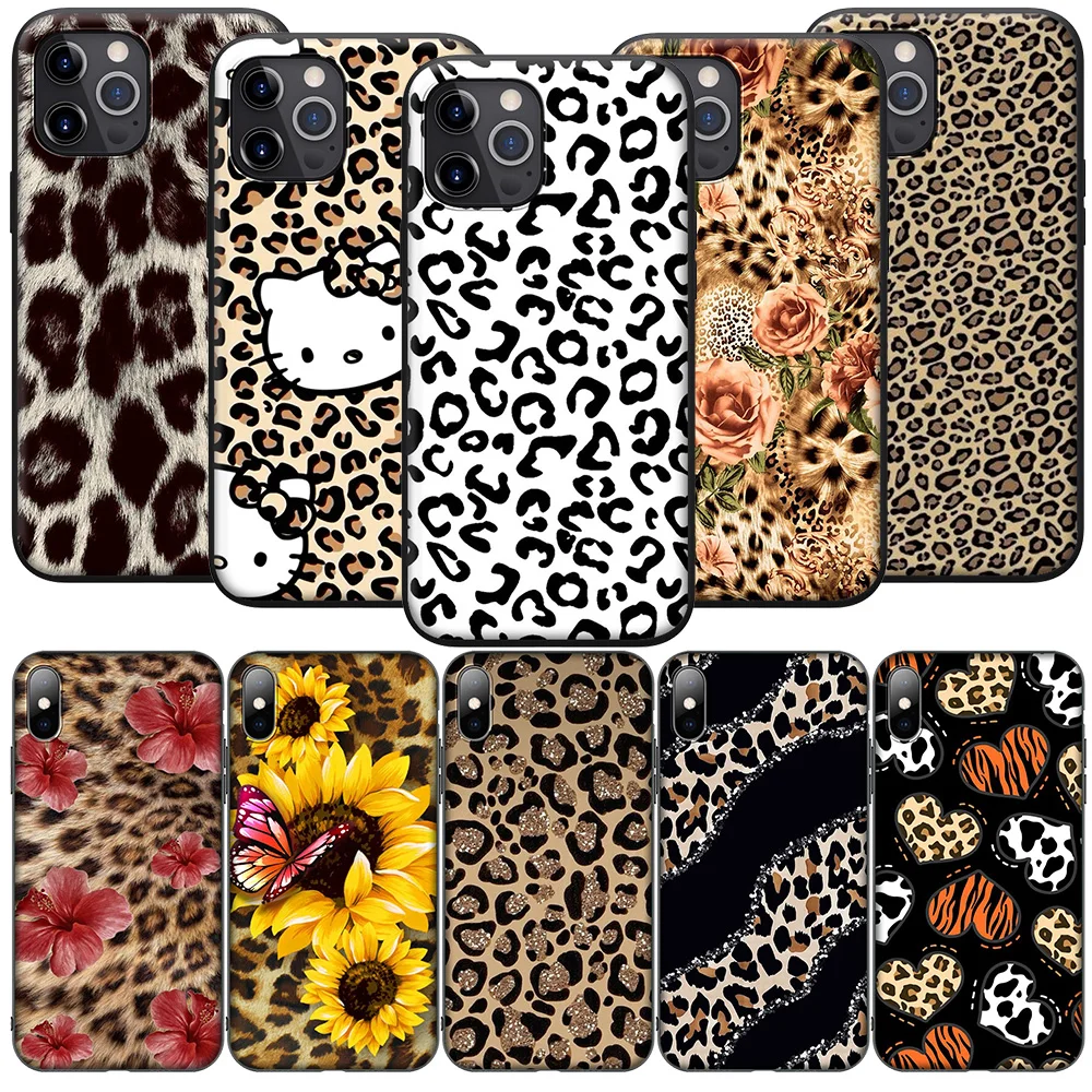 SK100 Leopard Print Pattern Phone Soft Case for Xiaomi Redmi 13 12C 12 10C 10 9C S2 10 9T 10A 9C 9A 9 8A 8 7A 7 6A 6 Pro NFC