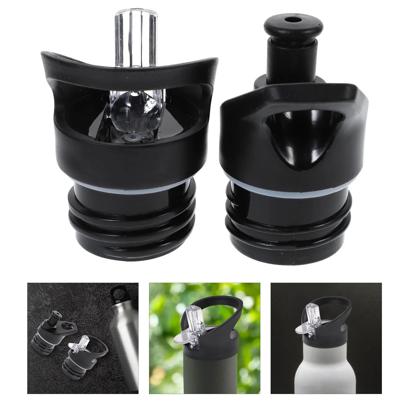 

2Pcs Premium Suction Nozzle Cover for Drinking Bottle Accessories Long Time Use Safe for All Ages Black Suction Nozzle Cover