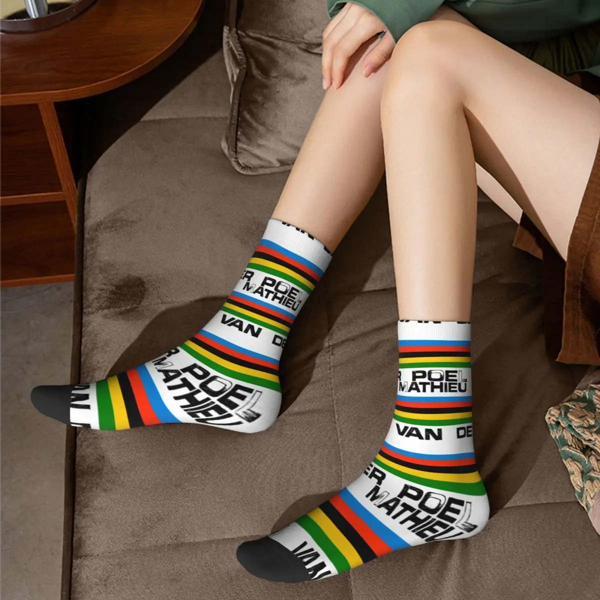 Female Van Der Poel Mathieu Socks Super Soft Fashion Socks Novelty Merchandise Middle TubeCrew Socks Best Gift Idea