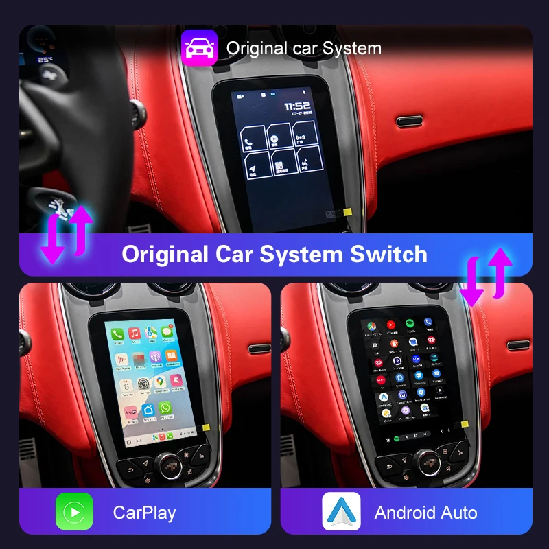 Wireless CarPlay Android Auto Adapter Box Compatible for McLaren 12C 650S 570S 600LT 540C 675LT CarPlay Integration Module