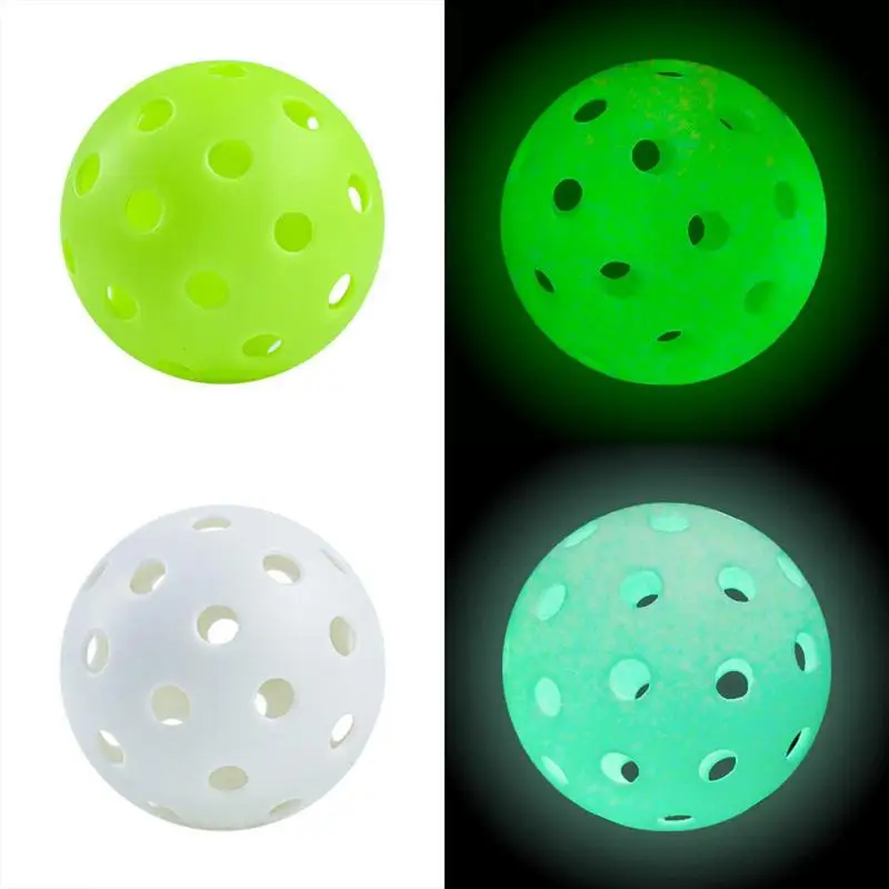 Pickleball luminoso 74MM durevole Night Light Green Ball 40 fori Outdoor Competition Pickleball Balls Glowing In The Dark