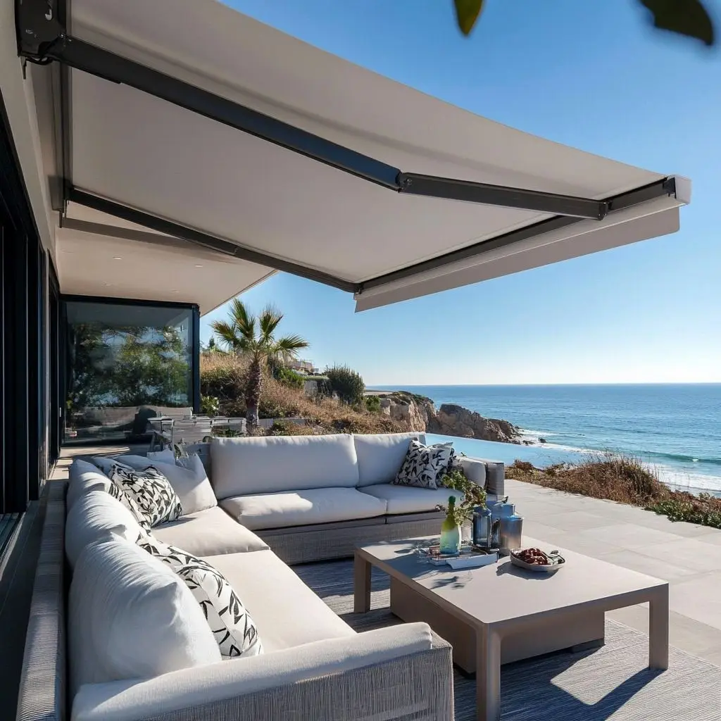 

Most Popular Full Cassette Retractable Awnings Balcony Motorized Hanging Awning Remote Control Outdoor Waterproof Sun Shade