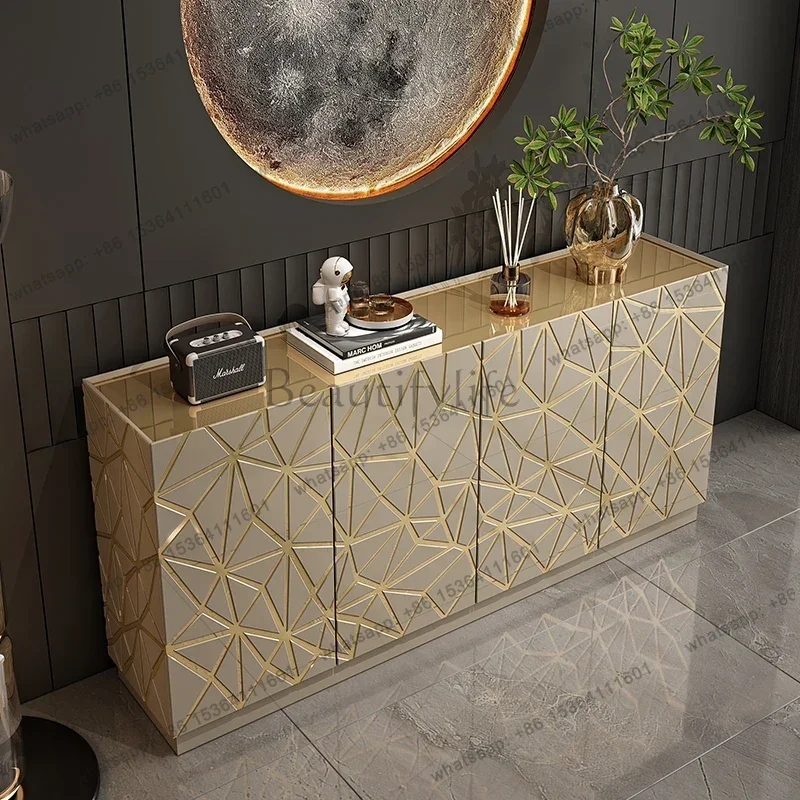 YJ Mirror Librero Living Room Cabinets Mobile Organizer Storage Display Entryways Drawers Cabinets Luxury Cajonera Hotel Furnitu