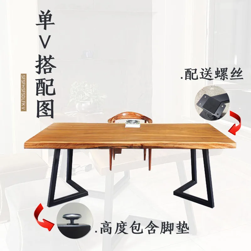 

Wrought iron table leg bracket oot large board frame metal tripod foot leg leg support fram