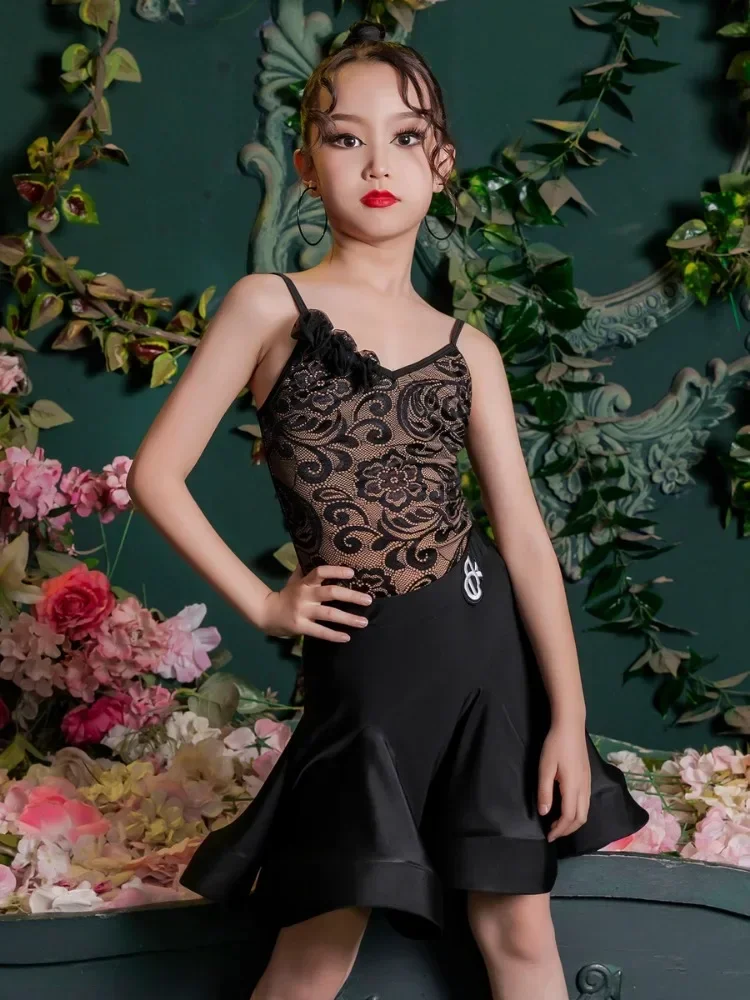 

2024 New Latin Dance Costumes Girls' Practice Clothing Girls' Dance Dress Performance Costumes ballroom dress standard