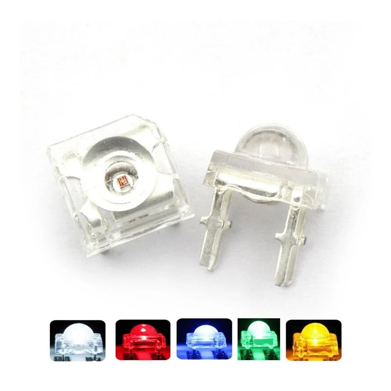 10Pcs 5mm F5 Piranha LED White Red Green Amber Clear 5mm LED Diode Light-Emitting-Diodes 4-pins Piranha LED Diodos Brightness