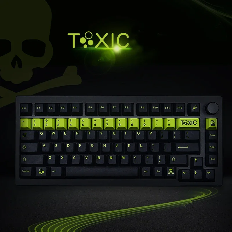 GMK Toxic PBT Keycaps 129 Keys Cherry Profile DYE-SUB Personalized GMK Toxic Keycaps For Mechanical Keyboard