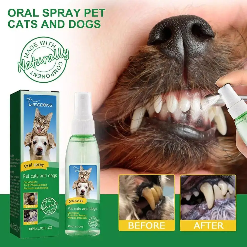 30ml/bottle Dog Oral Spray Dog And Tooth Cleaning Breath Spray Dog Pet Oral Freshener Oral Tooth Spray Spray Spray B5c6