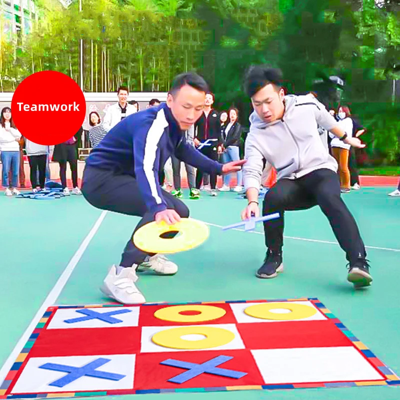 Funy XO 체스 야외 실내 장난감 상호 작용 레저 스포츠 그룹 팀 빌딩 게임 어린이를위한 성인 카니발 게임 파티