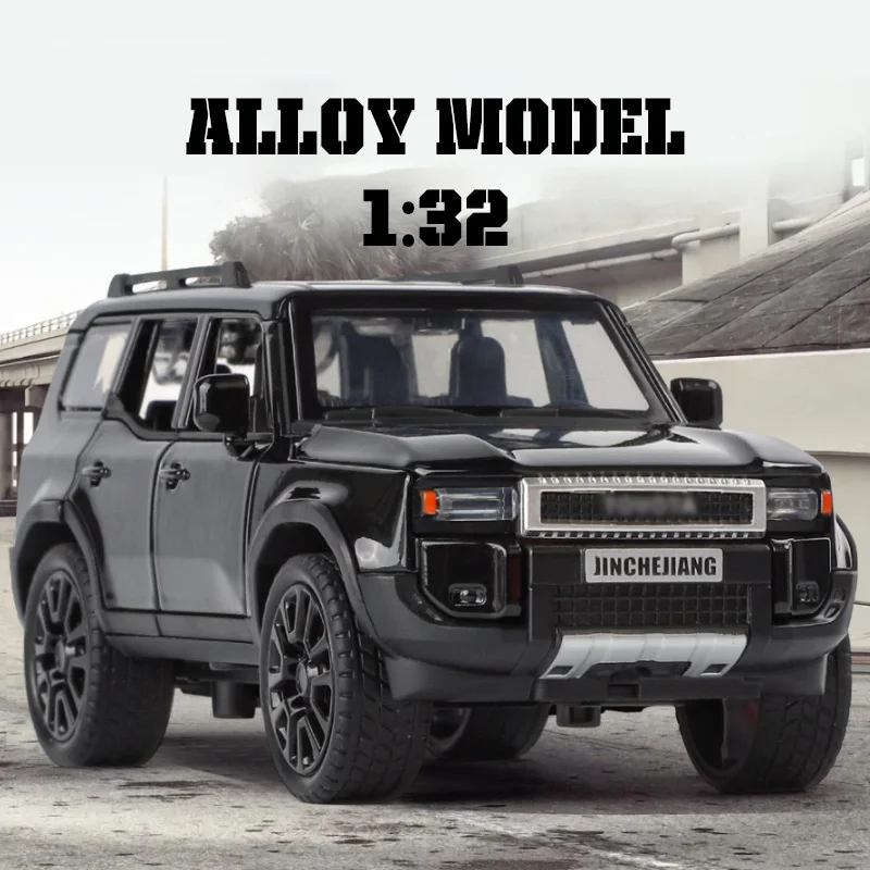 

1:32 высококачественная модель внедорожника из сплава, роскошный и атмосферный внешний вид, имитация звука и света, крутая модель игрушки