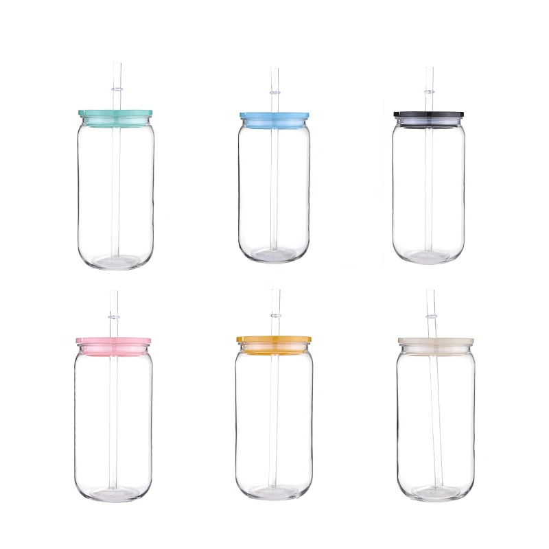6Pcs PET Plastic Cups 16oz Equipped With Replaceable Colored Lid And Straw  Can Hold Soda Juice Drinks Milks High Quality Cups - AliExpress 15