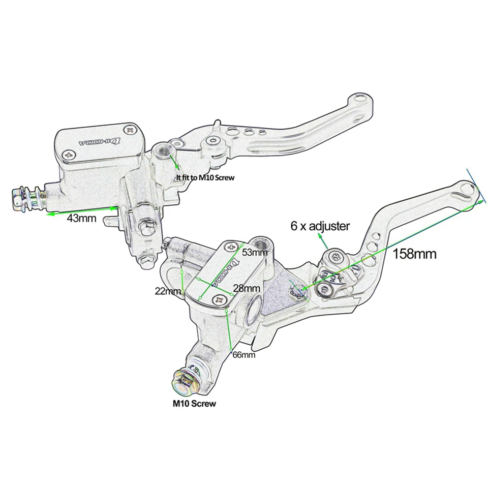 Motorcycle Brake Pump Piston 14mm With M10 mirror hole Clutch Brake Pump Master Cylinder For Honda Yamaha Kawasaki Suzuki