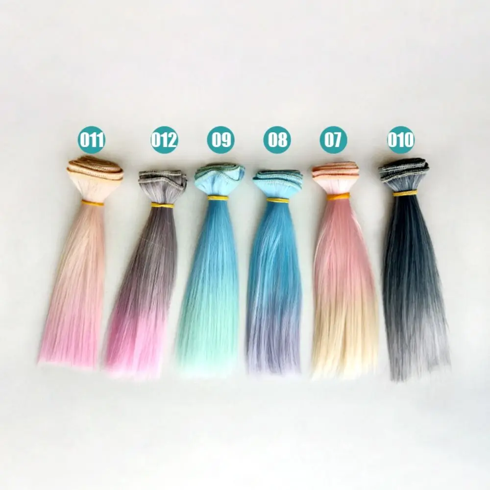 トレンディな 15*100 センチメートル Bjd ウィッグカラフルなグラデーションカラーの髪 DIY 子供のおもちゃギフト 1/4 1/6 1/8 Bjd