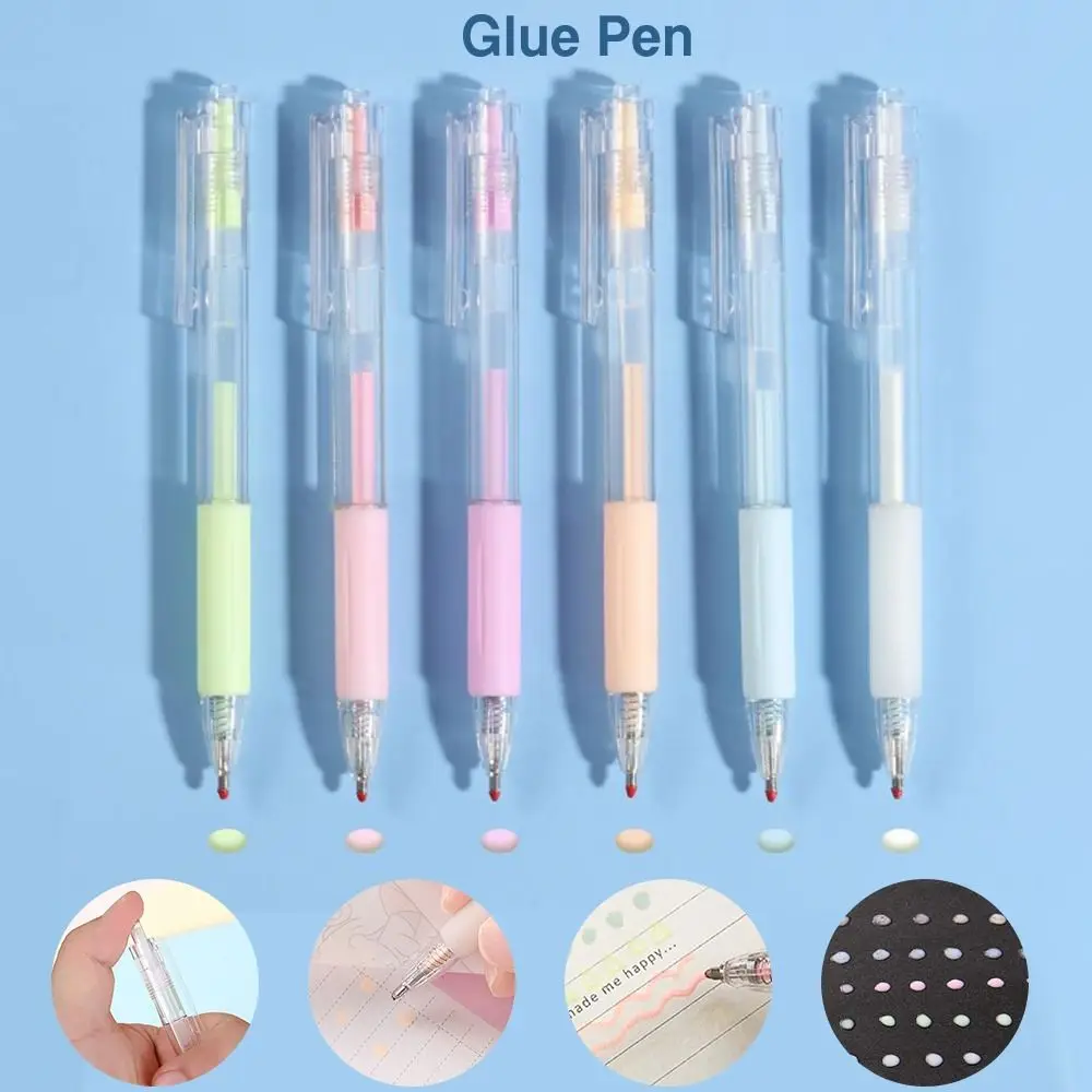 Grande Capacidade Glue Pen, Pen Forma, de secagem rápida, Dispensing Pen, Candy Color, alta viscosidade, Dot Glue Stick, Moda Estudante