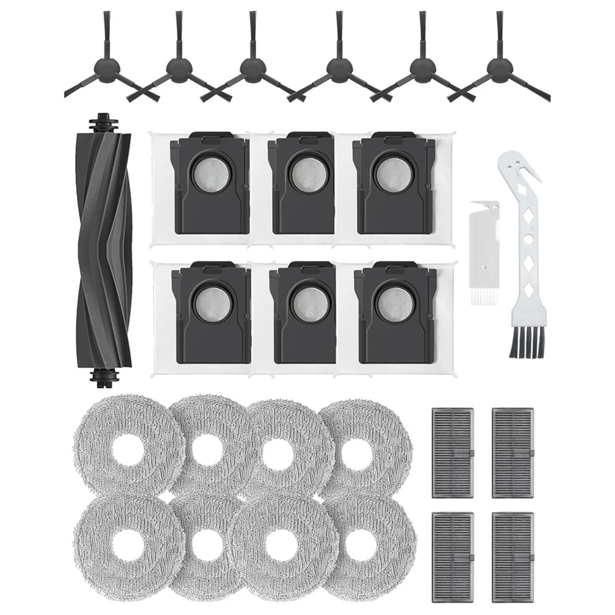 For X30 Ultra Vacuum Cleaner Accessories Main Side Brush HEPA Filter Mop Cloth Dust Bags Replacement Parts