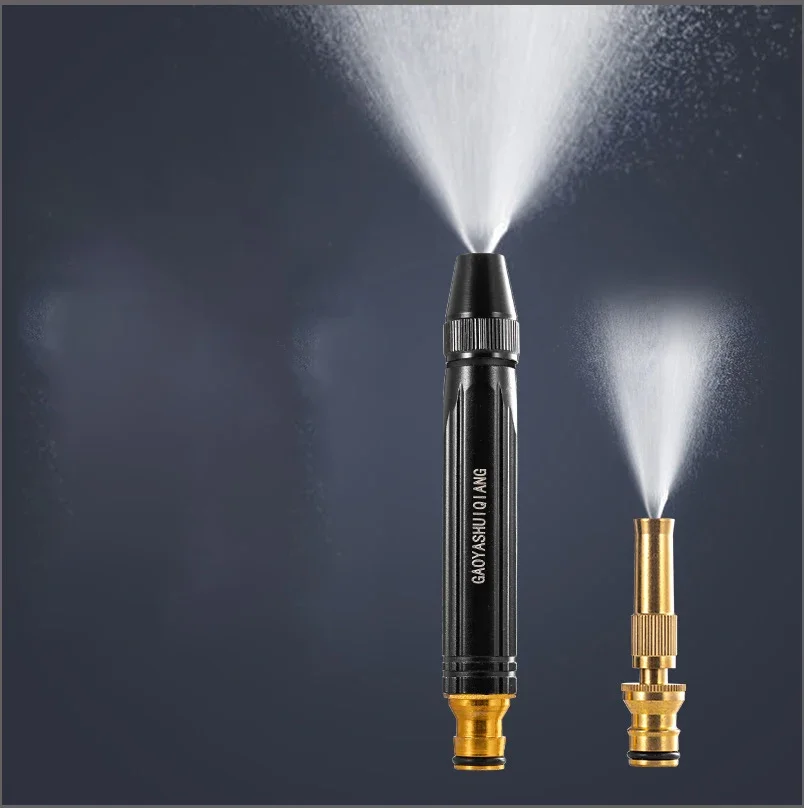 Spray Nozzle Water Gun High Pressure Direct Spray Sprinkler Quick Connector Hose Adjustable Pressure Washer Garden Sprinkler