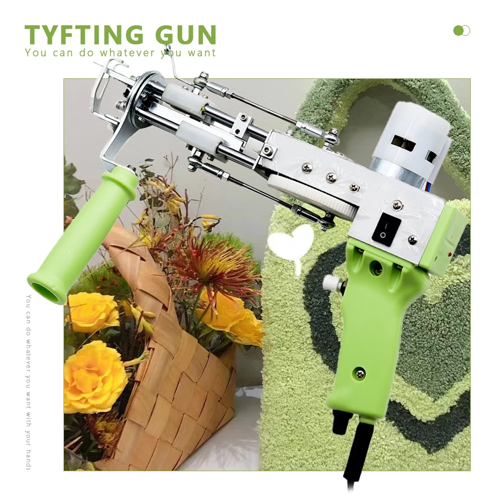 

Cut Pile Rug Tufting Gun Electric Carpet Weaving Flocking Machine Handheld Knitting Rug Gun Machine Starter Kit Cut/Loop