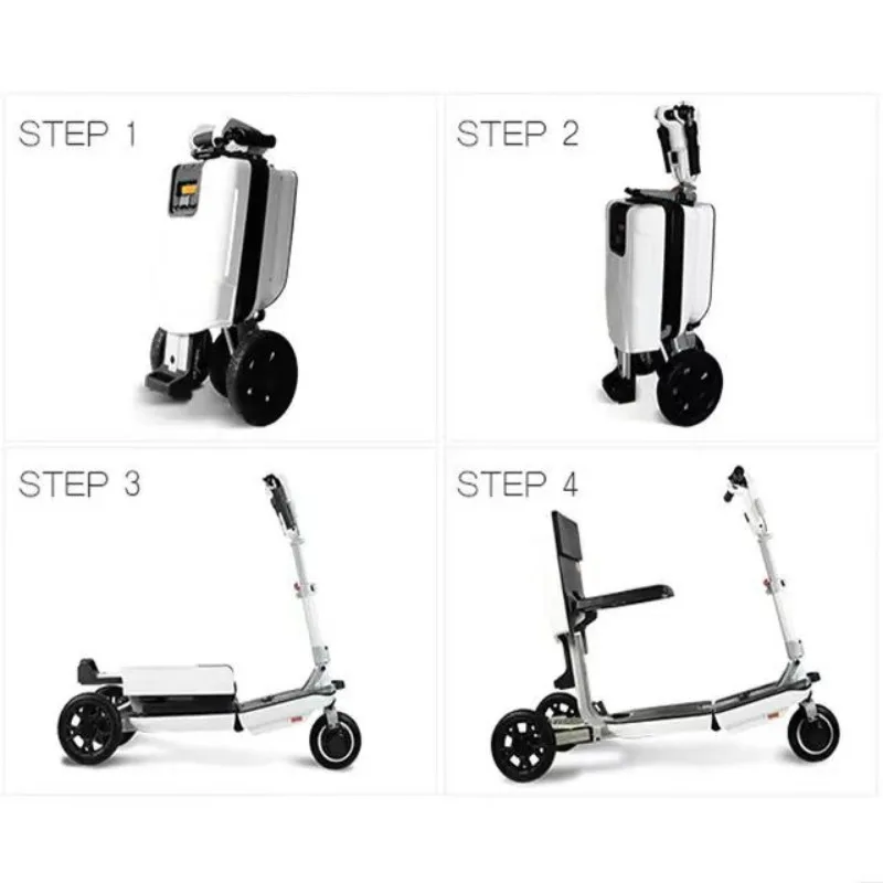 

Elderly scooter Electric foldable wheelchair Four-wheel disabled battery car