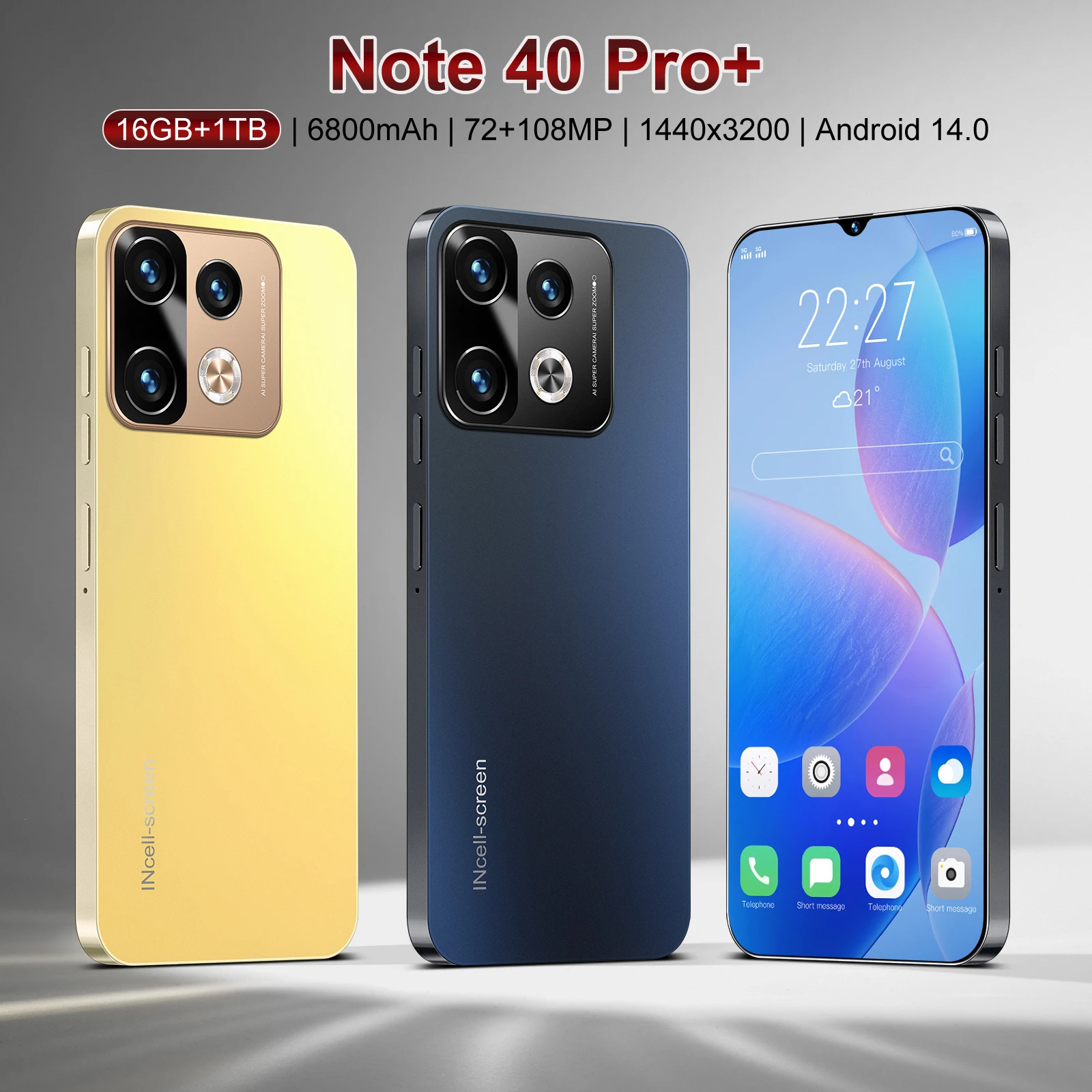 Original Note40 Pro Smartphone 5G Global Version 6.8