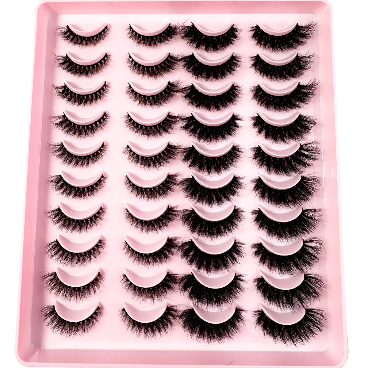 1/10/20Pairs Natural 3d Mink Lashes Soft False Eyelashes Cross Messy Dense Eye Lashes Extension Makeup Faux Cils Maquillaje
