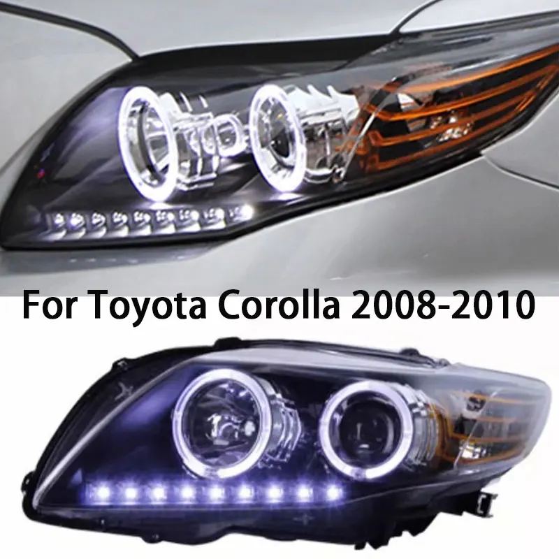 

Car Headlight For Toyota Corolla LED Headlight 2008-2010 Headlights Corolla DRL Turn Signal High Beam Angel Eye Projector Lens