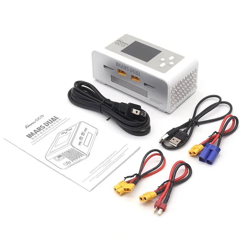 Gens Ace DC600W AC200W Dual Channel Lithium Batterij High Power Smart Balance Charger Voor Lipo Li-Ion Leven Nimh Nicd