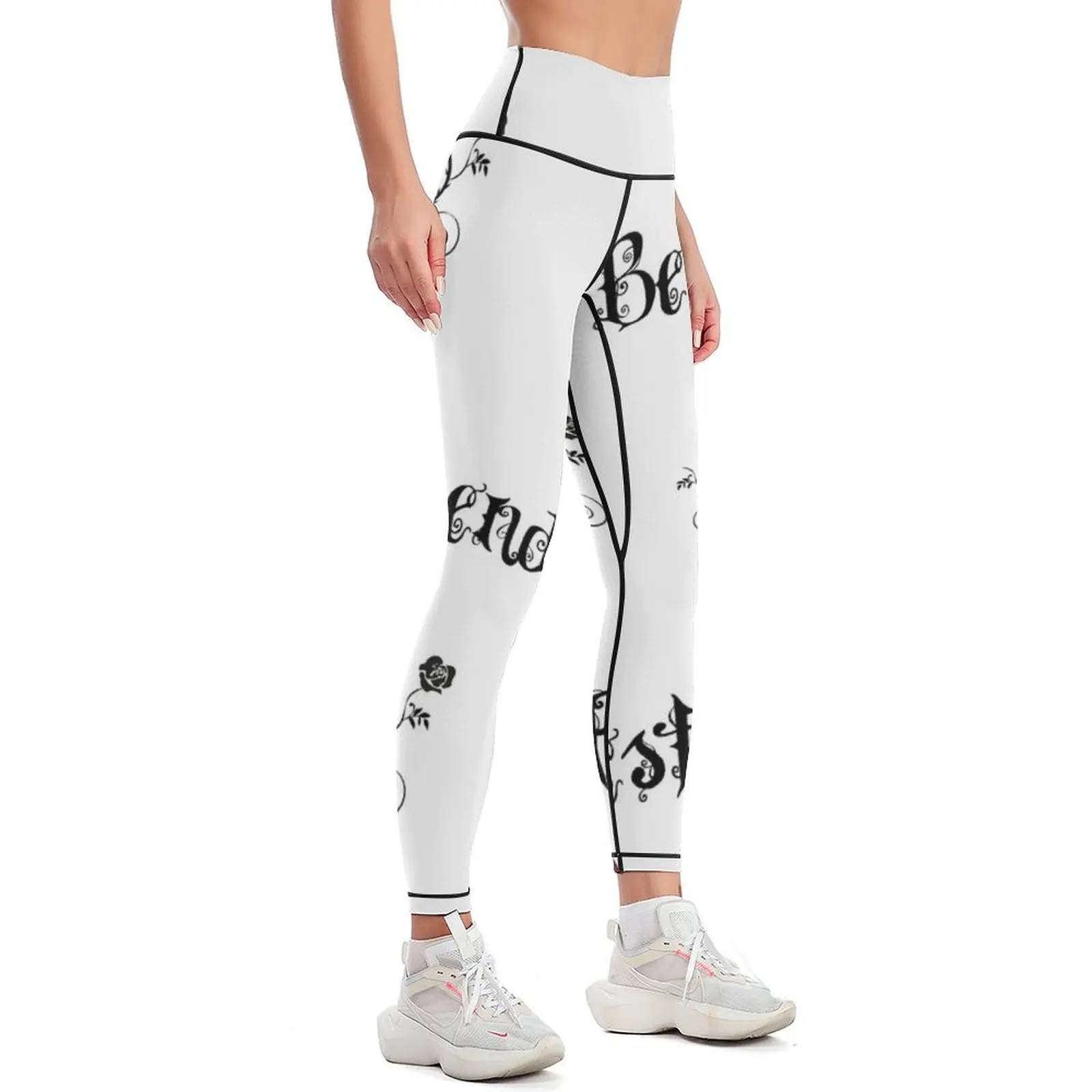 Best Friends Rose Tattoo Art Leggings workout clothes for Tight fitting woman Womens Leggings