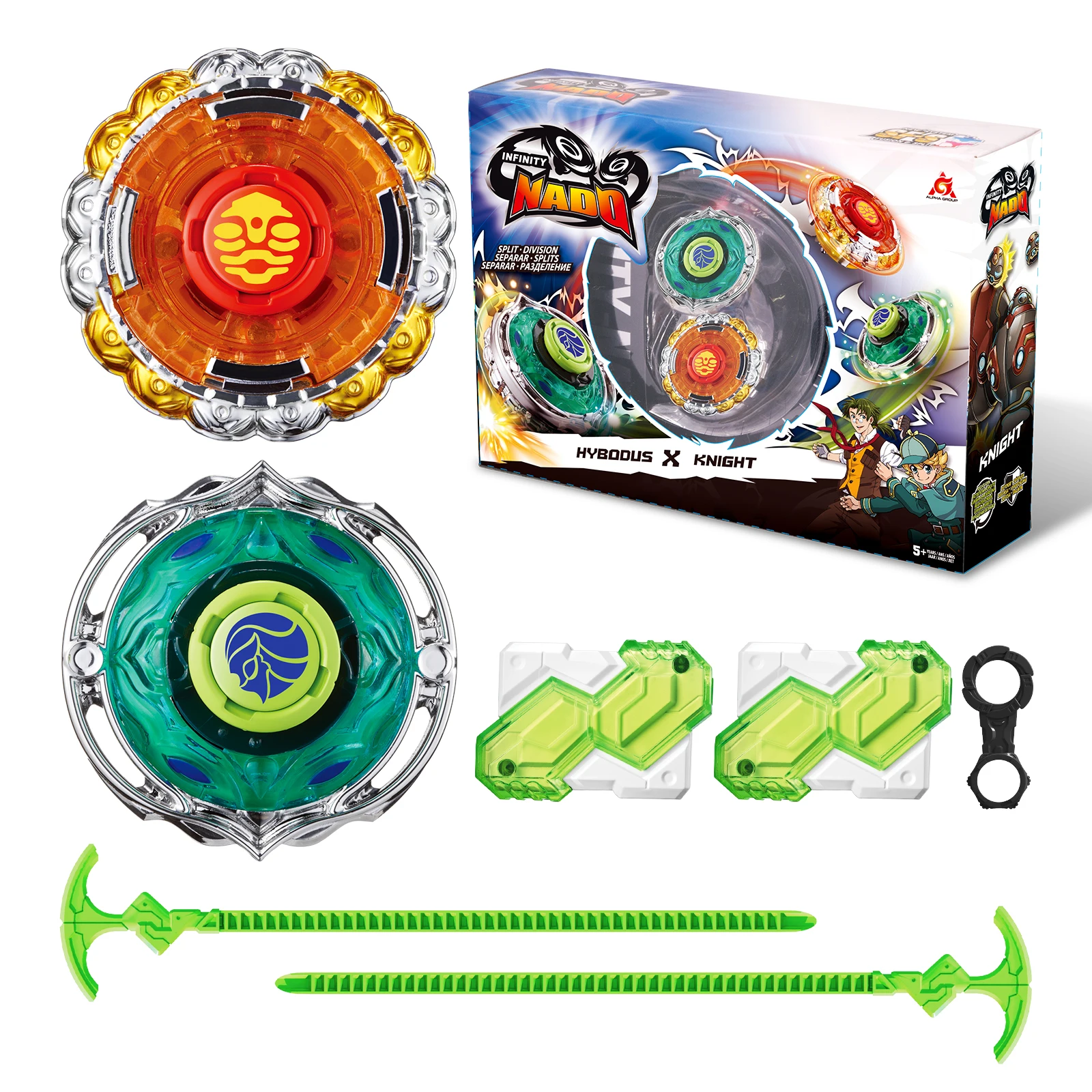 Infinity Nado Original Split Series Metal Gyro Battle Set 2 modos Spinning Top Anime niños juguetes regalo