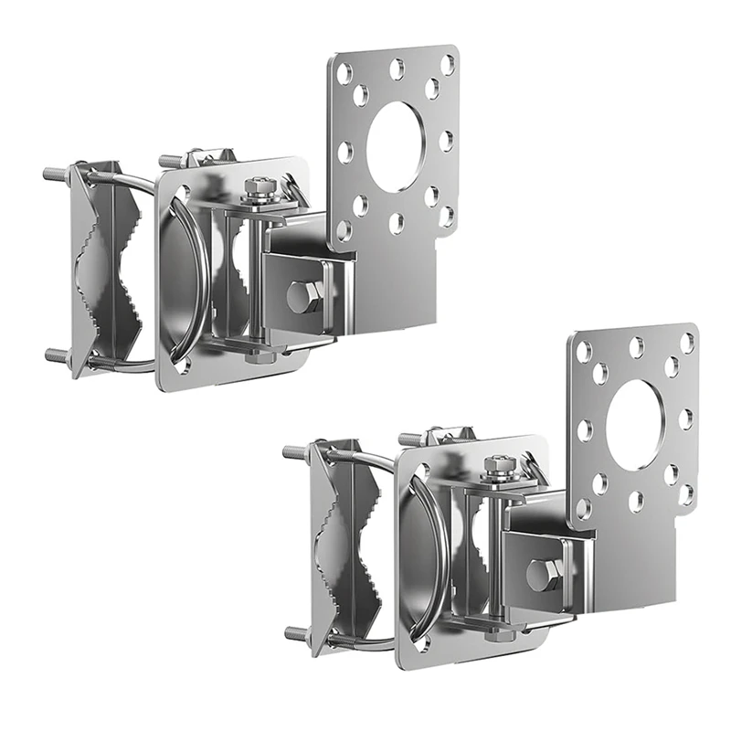 

TOP 2 Pack Universal Wall/Pole Mounting Pole Mount Brackets With U-Bolt,L Mounting Kit Hardware Accessories For Outdoor